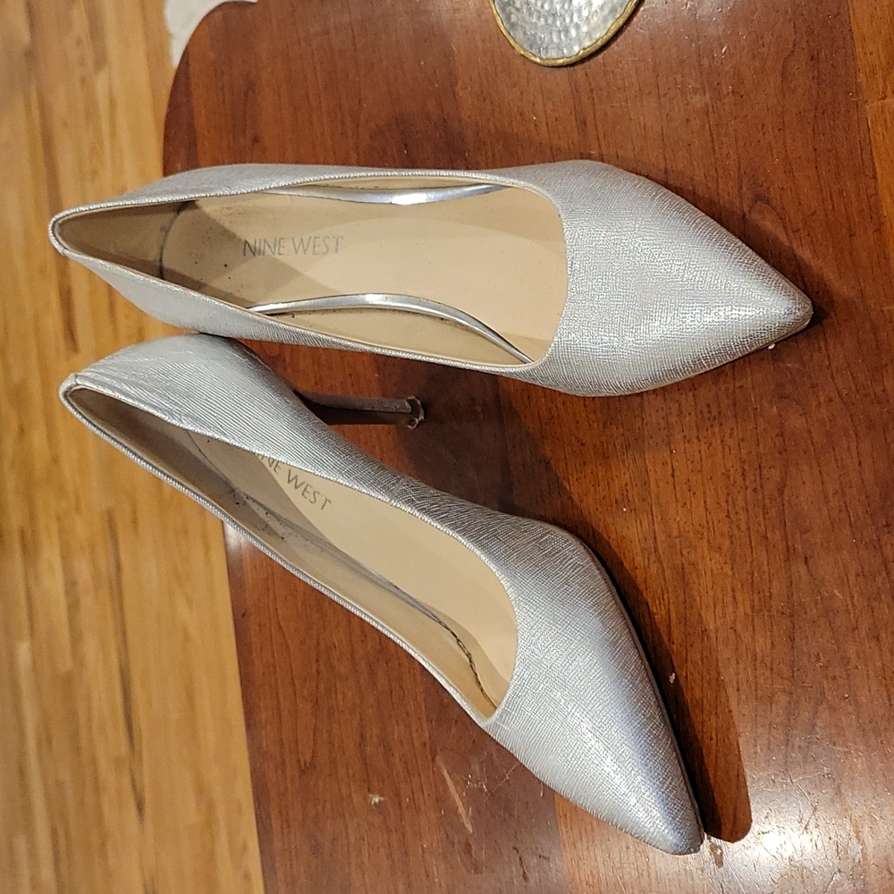 Silver 9 West Heels